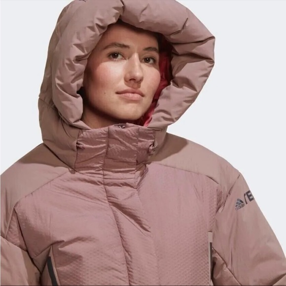 Adidas TERREX MYSHELTER COLD.RDY Down-Fill Jacket Mauve HG3163 Women Size S $350 - Picture 9 of 11